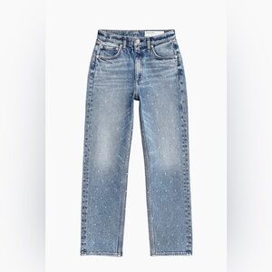rag & bone

Harlow Jeweled Mid-Rise Straight Ankle Jeans
